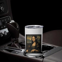 Funny Mona Lisa Bass Face Tumbler Cup Vintage DJ Producer Music Lover Gift