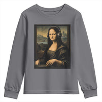 Funny Mona Lisa Bass Face Youth Sweatshirt Vintage DJ Producer Music Lover Gift