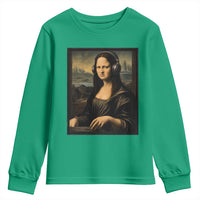 Funny Mona Lisa Bass Face Youth Sweatshirt Vintage DJ Producer Music Lover Gift