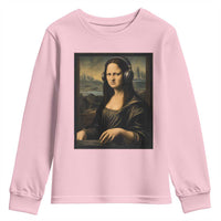 Funny Mona Lisa Bass Face Youth Sweatshirt Vintage DJ Producer Music Lover Gift
