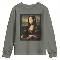 Funny Mona Lisa Bass Face Youth Sweatshirt Vintage DJ Producer Music Lover Gift