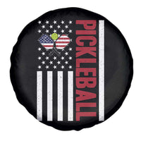 Pickleball Patriotic Spare Tire Cover American Flag Sport Gift - Wonder Print Shop