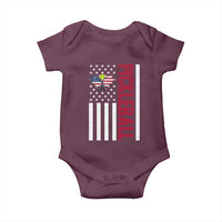 Pickleball Patriotic Baby Onesie American Flag Sport Gift - Wonder Print Shop