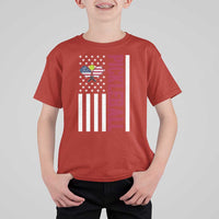 Pickleball Patriotic T Shirt For Kid American Flag Sport Gift - Wonder Print Shop