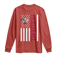 Pickleball Patriotic Long Sleeve Shirt American Flag Sport Gift - Wonder Print Shop
