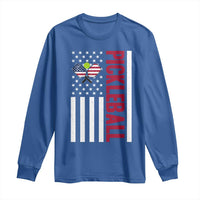 Pickleball Patriotic Long Sleeve Shirt American Flag Sport Gift - Wonder Print Shop
