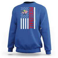 Pickleball Patriotic Sweatshirt American Flag Sport Gift - Wonder Print Shop