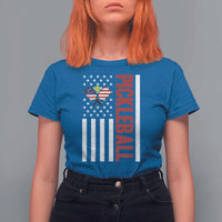 Pickleball Patriotic T Shirt For Women American Flag Sport Gift - Wonder Print Shop
