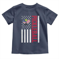 Pickleball Patriotic Toddler T Shirt American Flag Sport Gift - Wonder Print Shop