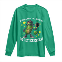 Funny Pickle Playing Pickleball Long Sleeve Shirt If You Want Soft Serve Eat Ice Cream - Wonder Print Shop