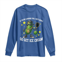 Funny Pickle Playing Pickleball Long Sleeve Shirt If You Want Soft Serve Eat Ice Cream - Wonder Print Shop