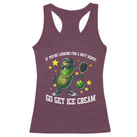 Funny Pickle Playing Pickleball Racerback Tank Top If You Want Soft Serve Eat Ice Cream - Wonder Print Shop