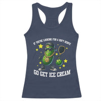 Funny Pickle Playing Pickleball Racerback Tank Top If You Want Soft Serve Eat Ice Cream - Wonder Print Shop