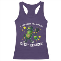 Funny Pickle Playing Pickleball Racerback Tank Top If You Want Soft Serve Eat Ice Cream - Wonder Print Shop