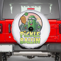 Funny Pickleball Lover Spare Tire Cover Pickle Ballin Quote - Wonder Print Shop