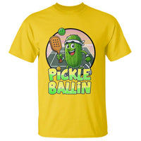 Funny Pickleball Lover T Shirt Pickle Ballin Quote - Wonder Print Shop