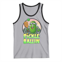 Funny Pickleball Lover Tank Top Pickle Ballin Quote - Wonder Print Shop