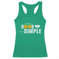 Life Is Good Keep It Simple Racerback Tank Top Pickleball Lover - Wonder Print Shop
