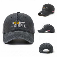 Life Is Good Keep It Simple Washed Cotton Baseball Cap Pickleball Lover