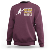 Funny Pickleball Lover Sweatshirt Never Underestimate Old Man - Wonder Print Shop