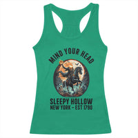 Headless Horseman Racerback Tank Top Mind Your Head Haunted Gift - Wonder Print Shop