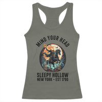 Headless Horseman Racerback Tank Top Mind Your Head Haunted Gift - Wonder Print Shop
