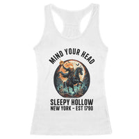 Headless Horseman Racerback Tank Top Mind Your Head Haunted Gift - Wonder Print Shop
