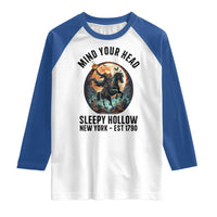 Headless Horseman Raglan Shirt Mind Your Head Haunted Gift - Wonder Print Shop