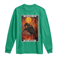 Headless Horseman Long Sleeve Shirt Where Is My Head Gothic Tarot Gift - Wonder Print Shop