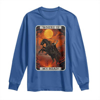 Headless Horseman Long Sleeve Shirt Where Is My Head Gothic Tarot Gift - Wonder Print Shop