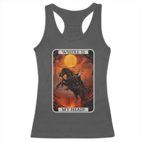 Headless Horseman Racerback Tank Top Where Is My Head Gothic Tarot Gift - Wonder Print Shop