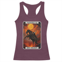 Headless Horseman Racerback Tank Top Where Is My Head Gothic Tarot Gift - Wonder Print Shop