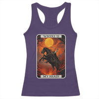 Headless Horseman Racerback Tank Top Where Is My Head Gothic Tarot Gift - Wonder Print Shop