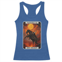 Headless Horseman Racerback Tank Top Where Is My Head Gothic Tarot Gift - Wonder Print Shop