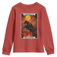 Headless Horseman Youth Sweatshirt Where Is My Head Gothic Tarot Gift - Wonder Print Shop