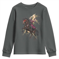 Dullahan Headless Horsewoman Youth Sweatshirt Gothic Monster Girl Gift - Wonder Print Shop