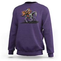 Spooky Skeleton Headless Cowboy Rider Gift Sweatshirt - Wonder Print Shop