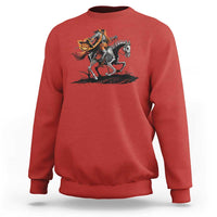 Spooky Skeleton Headless Cowboy Rider Gift Sweatshirt - Wonder Print Shop
