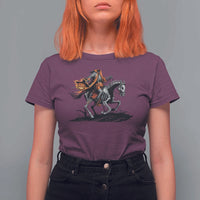 Spooky Skeleton Headless Cowboy Rider Gift T Shirt For Women - Wonder Print Shop