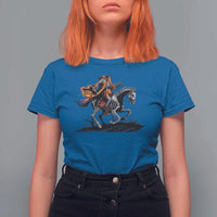 Spooky Skeleton Headless Cowboy Rider Gift T Shirt For Women - Wonder Print Shop