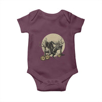 Funny Halloween Gift Baby Onesie Headless Horseman Riding A Dino - Wonder Print Shop