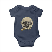 Funny Halloween Gift Baby Onesie Headless Horseman Riding A Dino - Wonder Print Shop
