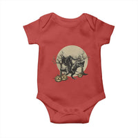 Funny Halloween Gift Baby Onesie Headless Horseman Riding A Dino - Wonder Print Shop