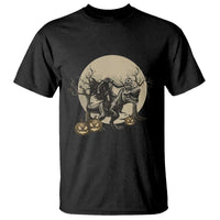Funny Halloween Gift T Shirt Headless Horseman Riding A Dino - Wonder Print Shop
