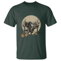 Funny Halloween Gift T Shirt Headless Horseman Riding A Dino - Wonder Print Shop