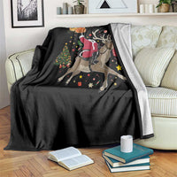 Funny Santa Headless Horseman Throw Blanket Christmas Halloween Gift - Wonder Print Shop