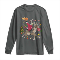 Funny Santa Headless Horseman Long Sleeve Shirt Christmas Halloween Gift - Wonder Print Shop