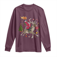Funny Santa Headless Horseman Long Sleeve Shirt Christmas Halloween Gift - Wonder Print Shop