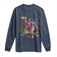 Funny Santa Headless Horseman Long Sleeve Shirt Christmas Halloween Gift - Wonder Print Shop
