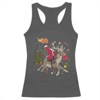 Funny Santa Headless Horseman Racerback Tank Top Christmas Halloween Gift - Wonder Print Shop